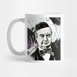 Charles Augustin Sainte-Beuve Black and White Portrait | Charles Augustin Sainte-Beuve Artwork 3 Mug